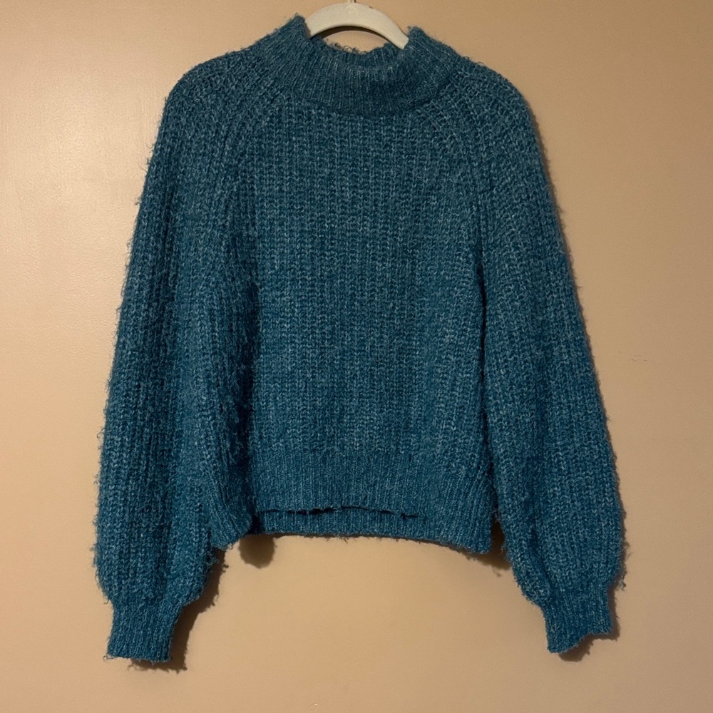 Universal Thread Teal Women's Turtleneck Crop Sweater